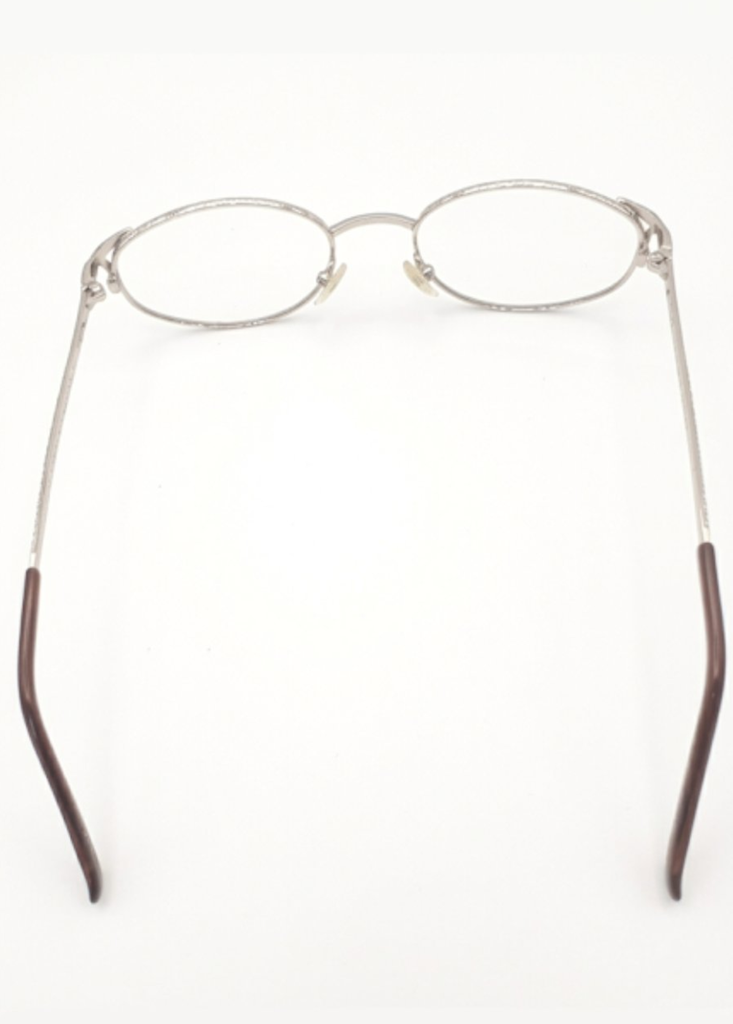 Classique Eyeglasses Frame Rectangle Semi-Rimless Gold Men Metal Plastic - Image 5