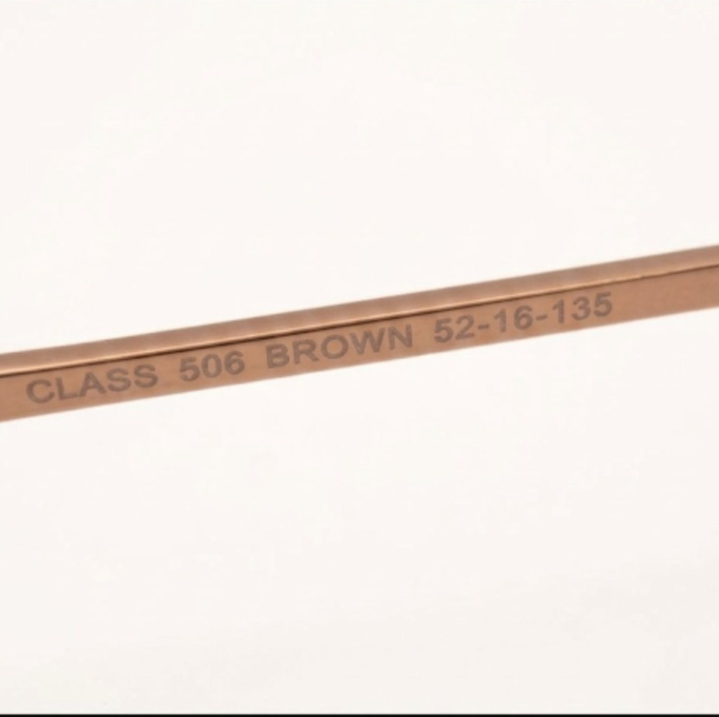 Classique Eyeglasses Frame Rectangle Full-Rim Brown Unisex Metal - Image 5