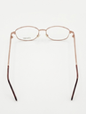 Classique Eyeglasses Frame Rectangle Full-Rim Brown Unisex Metal - Image 6