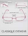 Classique Eyeglasses Frame Rectangle Full-Rim Pink Unisex Metal - Image 3