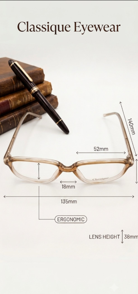 Classique Eyeglasses Frame Rectangle Full-Rim Gray Unisex Acetate - Image 4