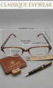 Classique Eyeglasses Frame Rectangle Full-Rim Brown Unisex Acetate Plastic - Image 2