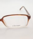 Classique Eyeglasses Frame Rectangle Full-Rim Brown Unisex Acetate Plastic - Image 6