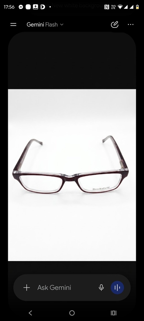 Brooksfield Eyeglasses Frame Rectangle Full-Rim Black Unisex Acetate - Image 2