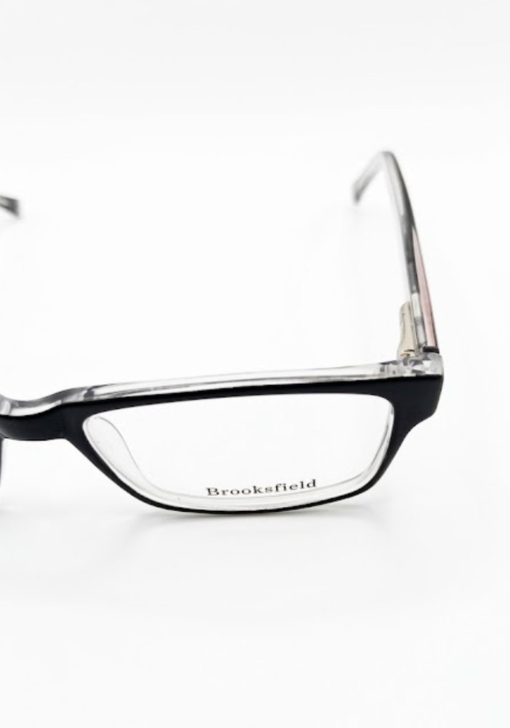 Brooksfield Eyeglasses Frame Rectangle Full-Rim Black Unisex Acetate - Image 3