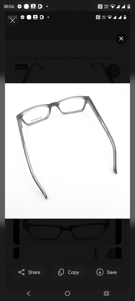 Brooksfield Eyeglasses Frame Rectangle Full-Rim Black Unisex Acetate - Image 6