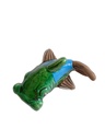 Arteciones Handmade Ceramic Catfish Figurine Hand-Painted Brown Home Decor