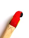 Arteciones Handmade Carved Wood Parrot Pencil Brown Red Novelty Gift