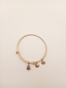 Urban Leaves ULGE006VG Bracelet Charm Gold Metal Bangle Pink Drop Vintage Gold Women