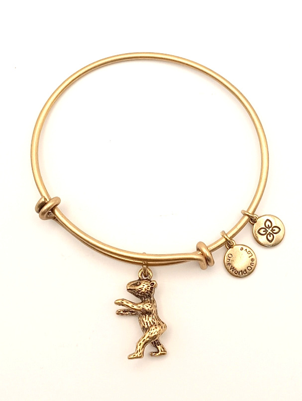 Urban Leaves German Design One World One Love Bear Bangle Gold Women