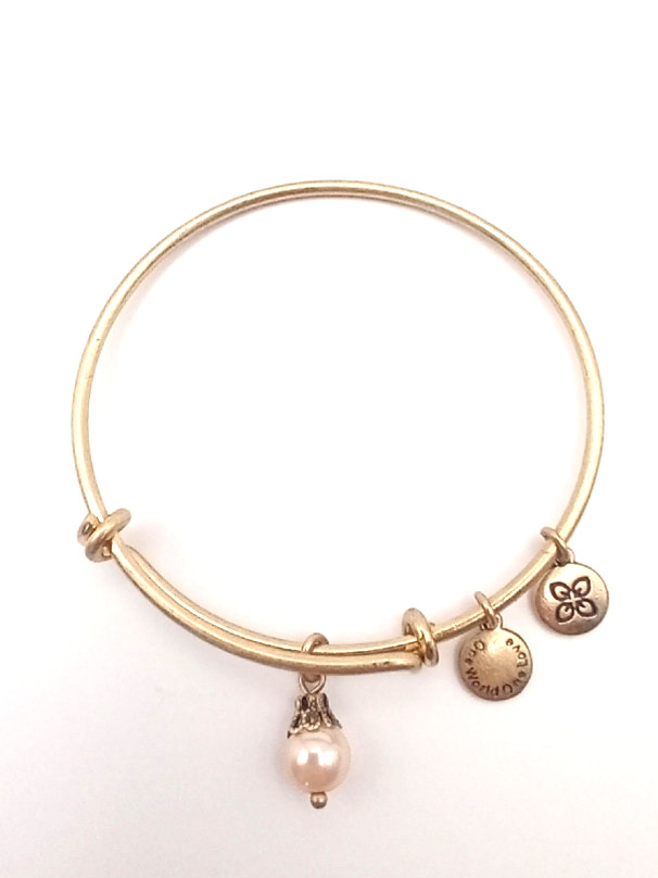 Urban Leaves German Design One World One Love Bright Bangle Gold Tone Women