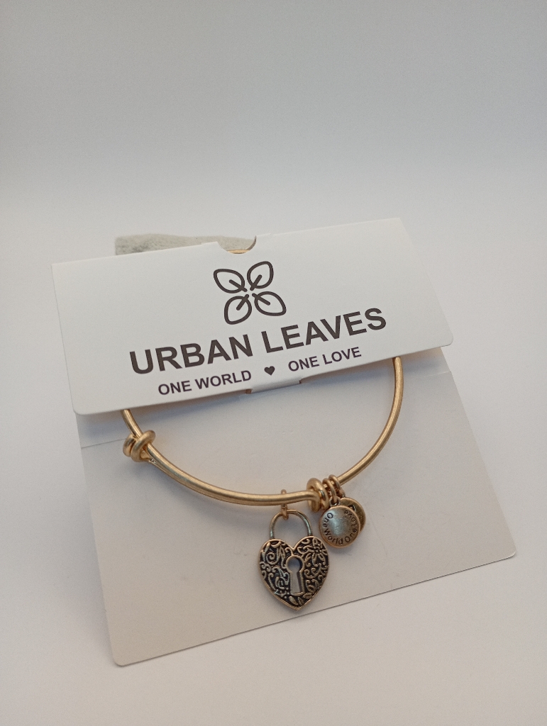 Urban Leaves ULSY005VG Bracelet Charm Gold Metal Bangle Heart Gold Tone Women