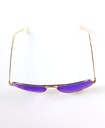 Lux Lenses Sunglasses Aviator UV400 Mirrored Gold Blue Unisex Metal
