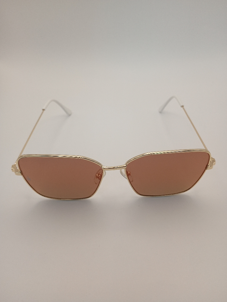 Lux-Lenses Ltd WPH-HT042 Sunglasses Unisex Rose Cat-eye Gold Metal, Plastic