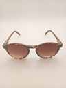 LUX-LENSED 3016BRNBRN Sunglasses Unisex Brown Round Brown Plastic