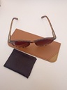 LUX-LENSED 3016BRNBRN Sunglasses Unisex Brown Round Brown Plastic