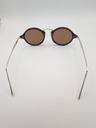 LUX-LENSES SG17SUPB1021GLDBLK Sunglasses Unisex Brown Oval Black Plastic, Metal