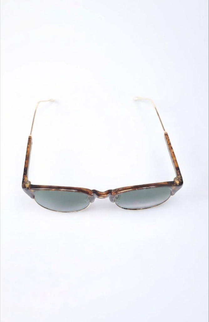 Lux Lenses Sunglasses Round UV Protection Brown Green Unisex