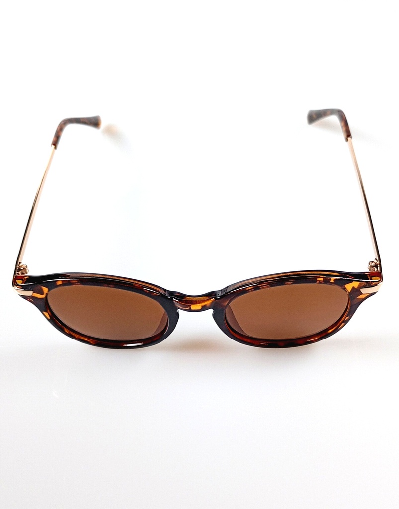 Lux Lenses Sunglasses Oval UV400 Mirrored Brown Unisex