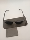 LUX-LENSED LTD SG18SUPA3005BLK Sunglasses Unisex Grey Oval Black Plastic