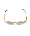 Lux Lenses Sunglasses Aviator UV400 Mirrored Gold Black Unisex