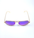 Lux Lenses Sunglasses Aviator UV400 Mirrored Gold Purple Unisex