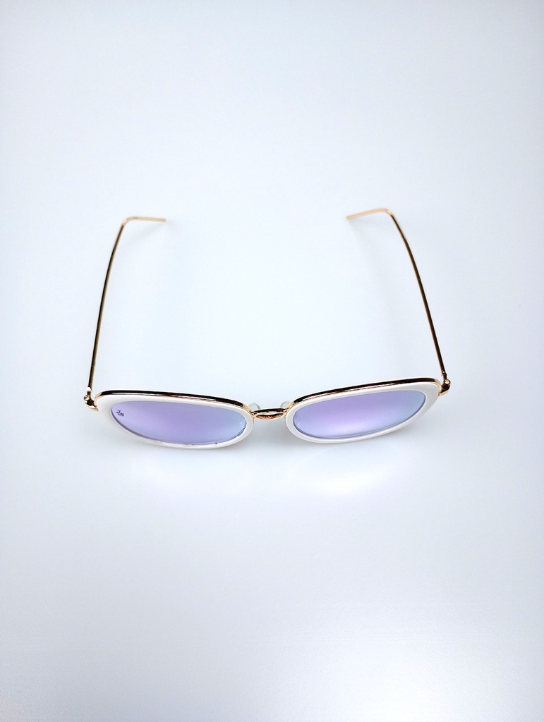 Lux Lenses 1025PURWHI Sunglasses Unisex Silver