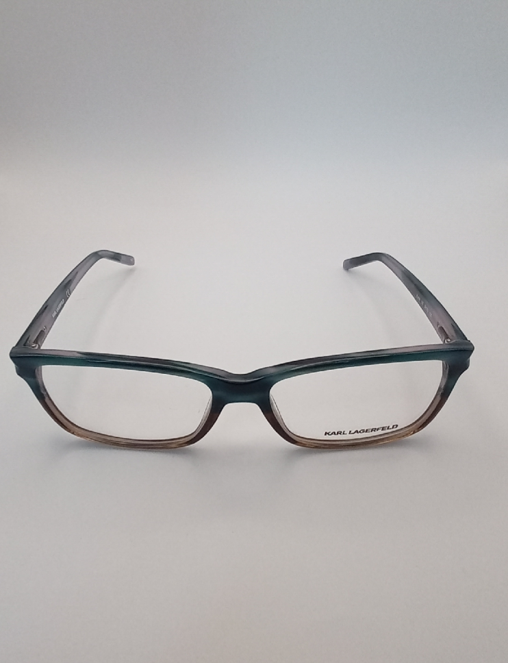 Karl Lagerfeld KL804-142 Eyewear Eyeglasses/Prescription Clear Full-Rim Rectangle Unisex Standard Barrel Hinge Blue Plastic