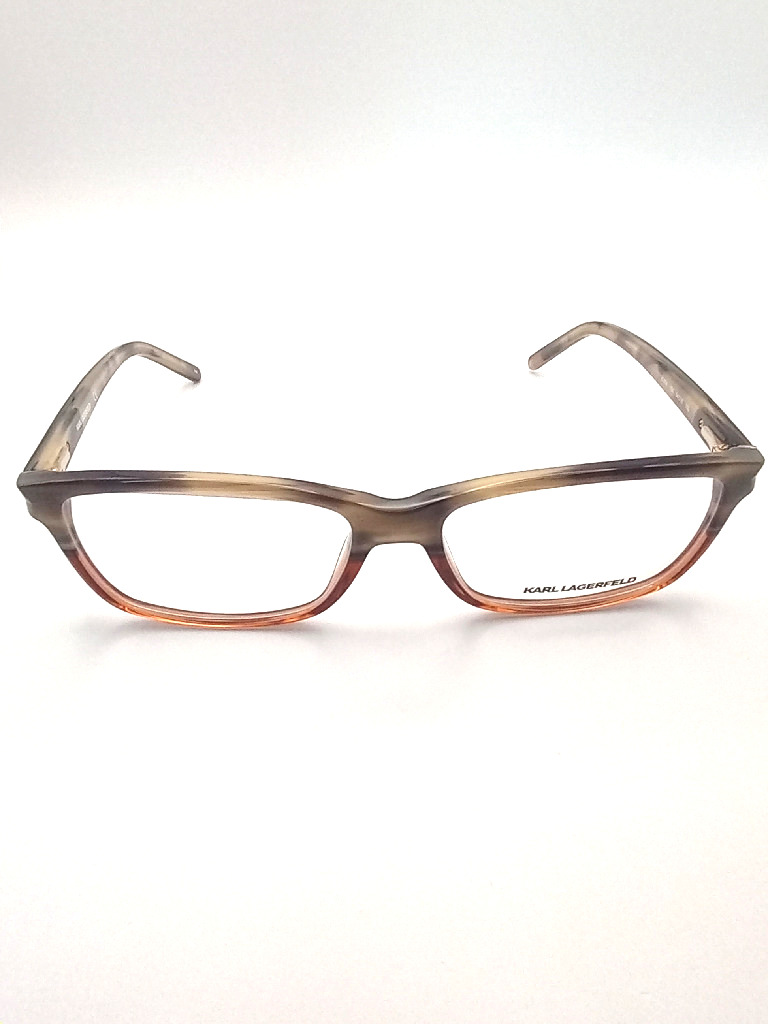 Karl Lagerfeld Eyeglasses Frame Rectangle Full-Rim Brown Unisex 135mm