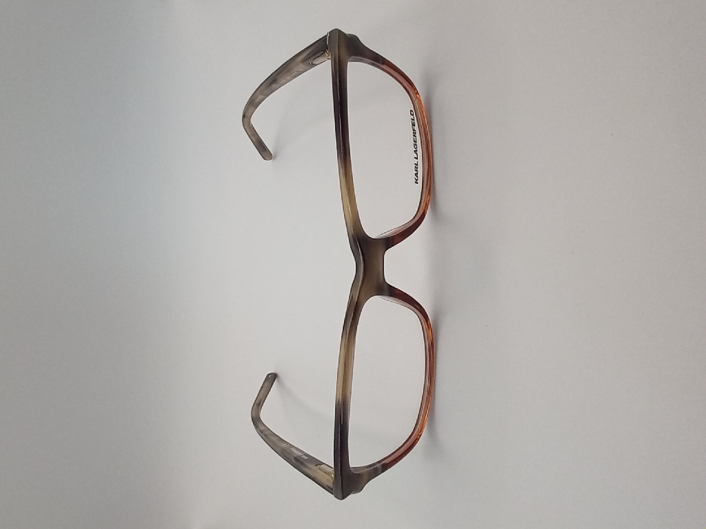 Karl Lagerfeld KL804-104/P Eyewear Eyeglasses/Prescription Clear Full-Rim Rectangle Unisex Standard Barrel Hinge Brown Plastic