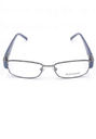 Rochas Eyeglasses Frame Rectangle Full-Rim Silver Men Metal