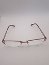 Rochas R09169/G Eyewear Eyeglasses/Prescription Clear Semi-Rimless Rectangle Unisex Standard Barrel Hinge Brown Metal, Plastic