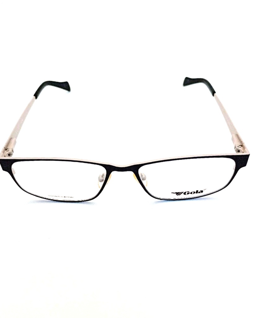 Gola Eyeglasses Frame Rectangle Full-Rim Gray Men Metal