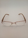 John Rocha R09117/G Eyewear Eyeglasses/Prescription Clear Semi-Rimless Rectangle Women Standard Barrel Hinge Gold Metal