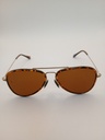 Lux-Lensed SG17SUPB2009BRNGLD Sunglasses Unisex Brown Aviator Brown metal plastic Metal Silver Metal, Plastic Plastic Metal , Plastic