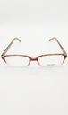 Classique Eyeglasses Frame Rectangle Full-Rim Brown Unisex Acetate Plastic