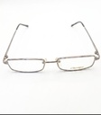 Classique Eyeglasses Frame Rectangle Full-Rim Silver Men Metal