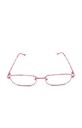 Classique Eyeglasses Frame Rectangle Full-Rim Pink Unisex Metal