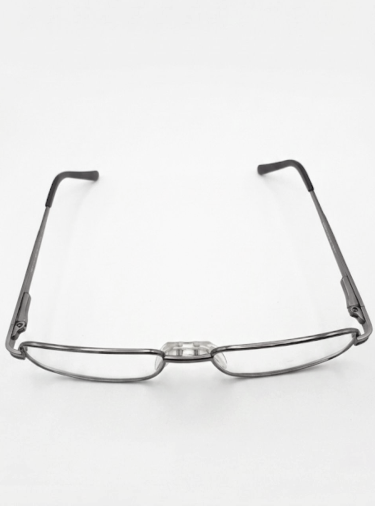 Brooksfield Eyeglasses Frame Rectangle Full-Rim Gray Men Metal