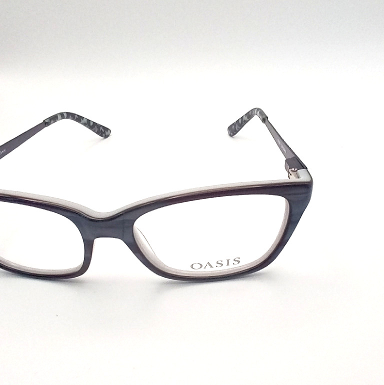 Oasis Eyeglasses Frame Cat-eye Full-Rim Blue Women Acetate