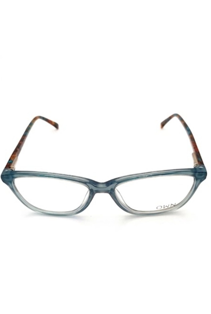 Own Eyeglasses Frame Cat-eye Full-Rim Blue Women Acetate