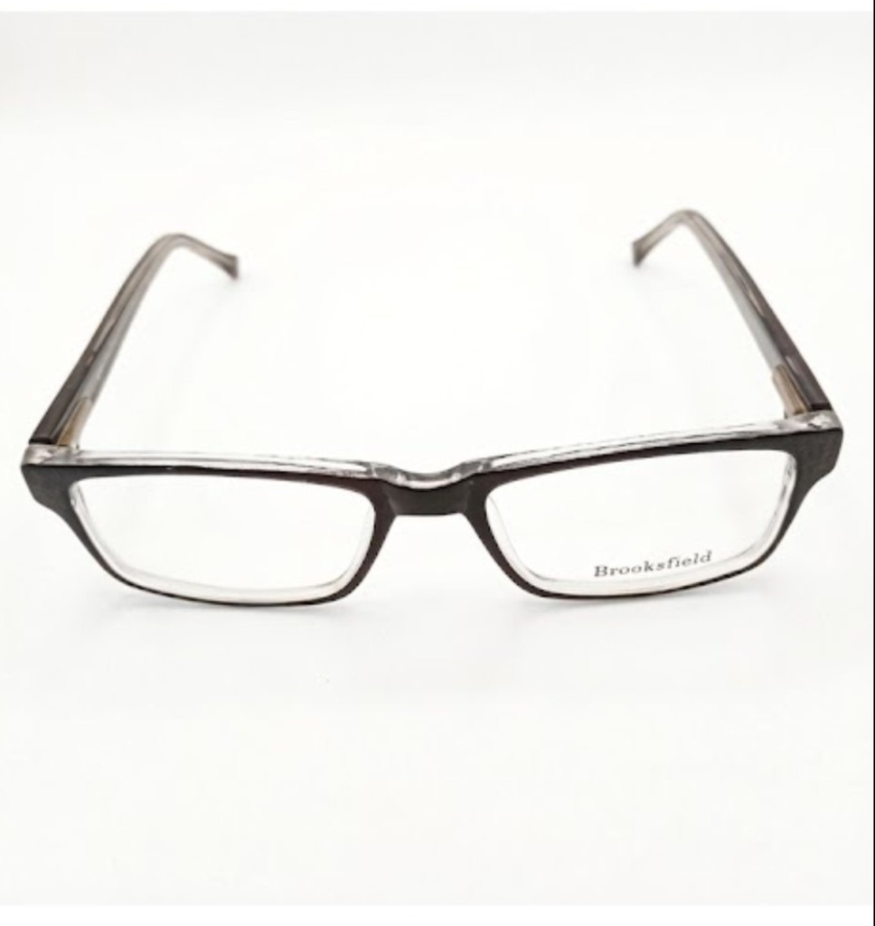 Brooksfield Eyeglasses Frame Rectangle Full-Rim Black Unisex Acetate
