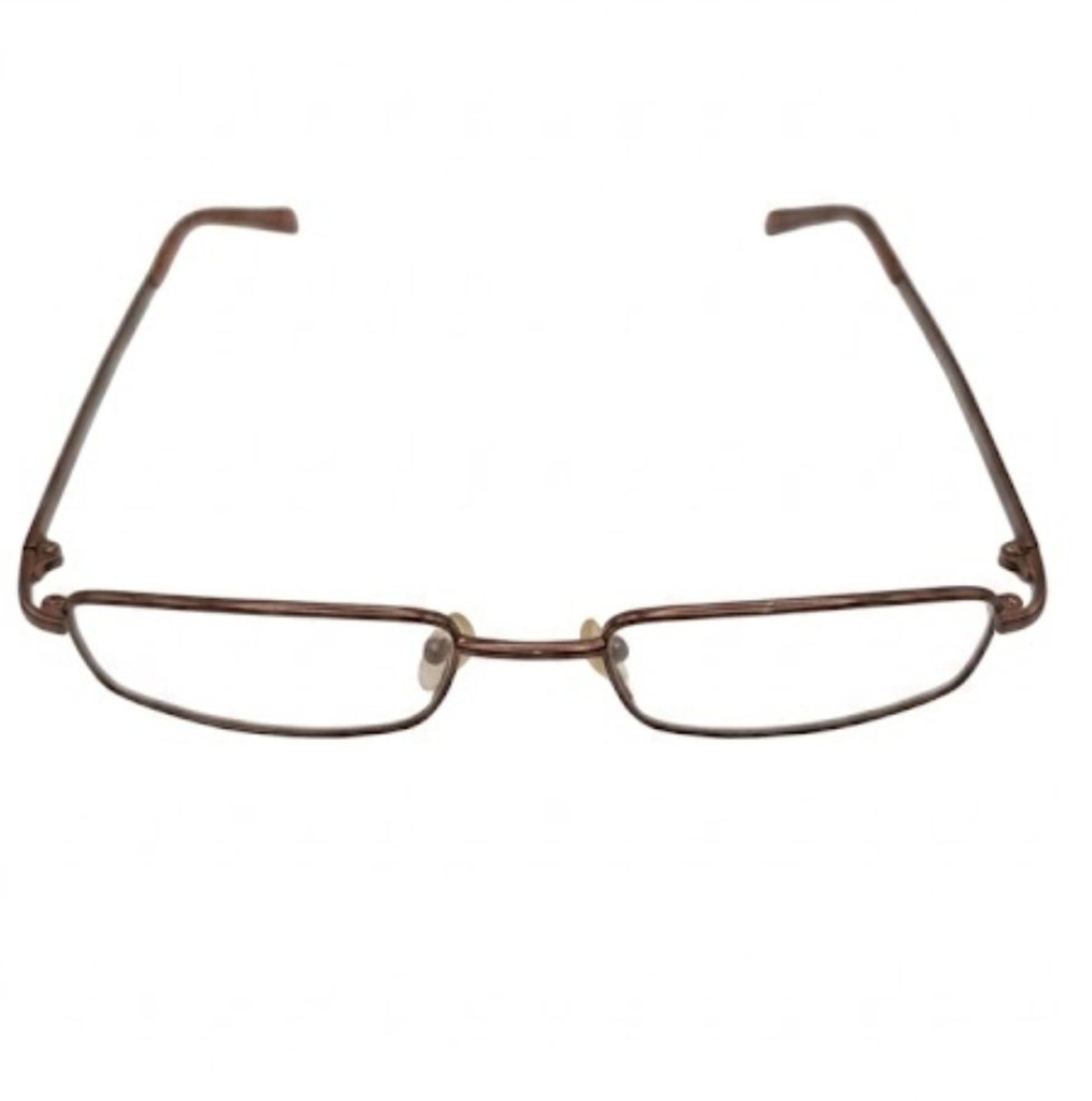 Classique Eyeglasses Frame Rectangle Full-Rim Bronze Men Metal