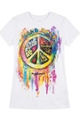 Hard Rock Cafe Mykonos Peace Love All T-Shirt White M 100% Cotton Crew Neck