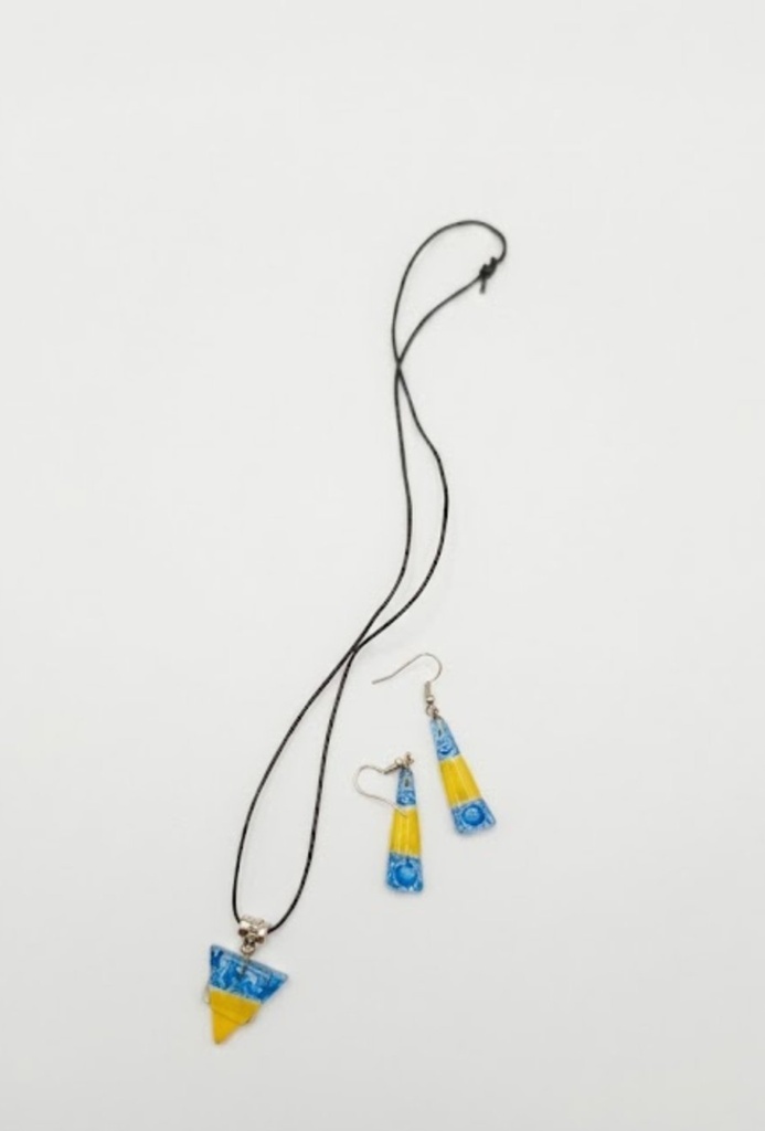 Arteciones WA1073 Handmade Jewelry Necklace, Earrings Non-Metal