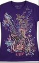 Hard Rock Cafe Athens Kids Guitar Star T-Shirt Purple M 100% Cotton