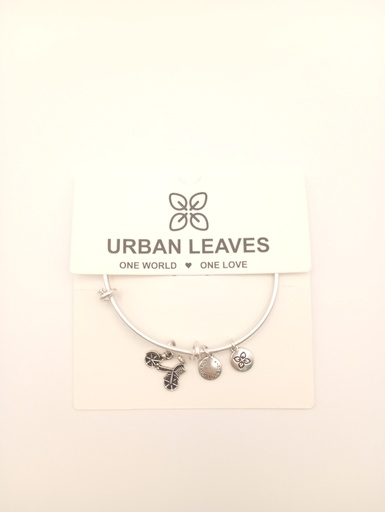 URBAN LEAVES ULUS005VS Bracelet Charm Silver Metal Bangle Vintage Silver Women
