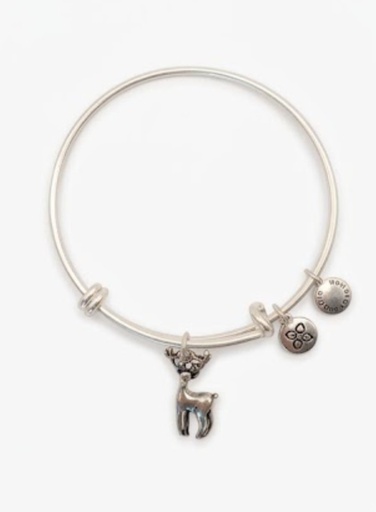 Urban Leaves German Design One World One Love Reindeer Bangle Silver Women