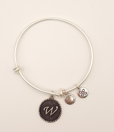 Urban Leaves ULIN023VS Bracelet Bangle Silver Metal Bangle Letter W Vintage Silver Women