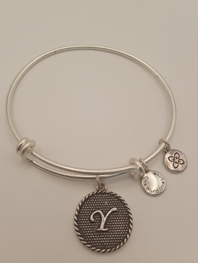 URBAN LEAVES ULIN025VS Bracelet Charm Letter Y Silver Metal Bangle Silver Unisex